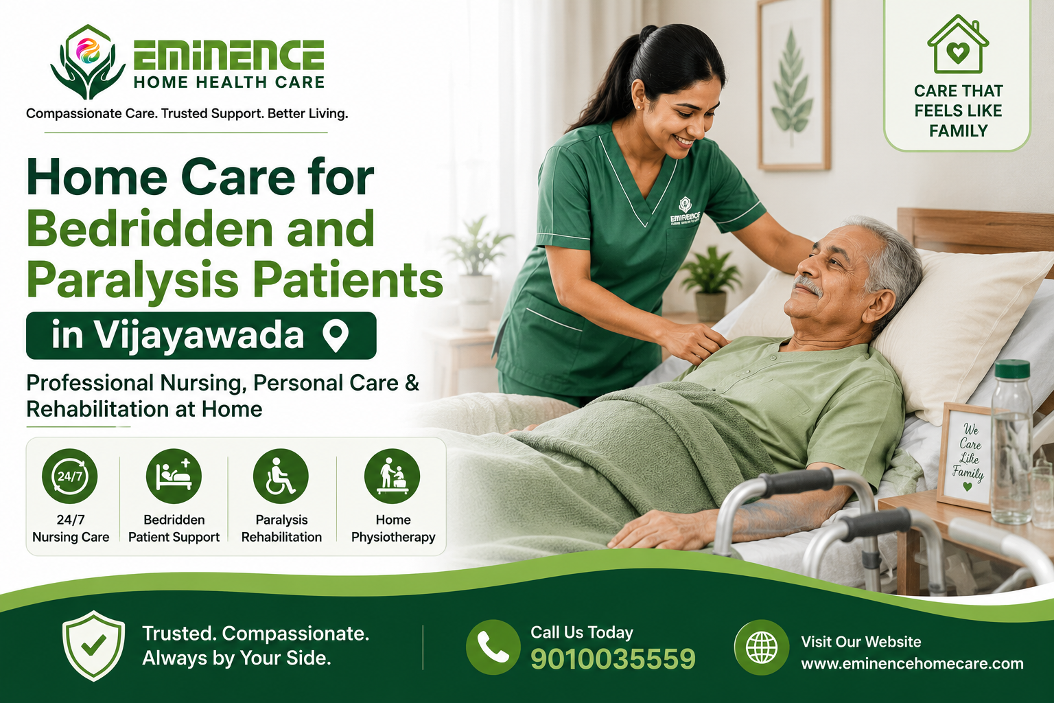Home Care for Bedridden and Paralysis Patients in Vijayawada
